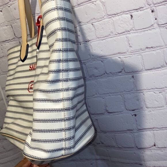 COACH SAINT JAMES Tote Nautical Stripe Weekend Beach Shoulder Bag Purse - Picture 8 of 16